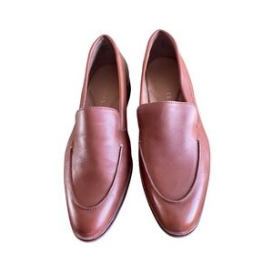 Aerosoles East Side Cognac/Tan Leather Loafers Womens 9.5 Almond Toe Slip